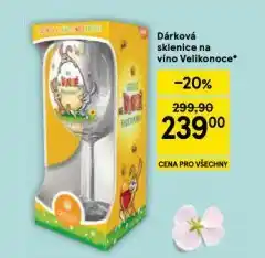 Tesco Dárková sklenice na víno velikonoce nabídka