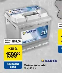 Tesco Varta autobaterie 45 ah nabídka