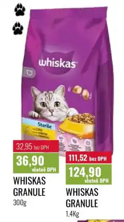 Ratio Whiskas granule nabídka