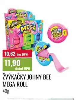 Ratio Žvýkačky Johny Bee mega roll nabídka