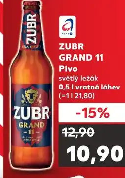Kaufland ZUBR GRAND 11 Pivo nabídka
