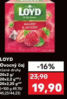 Kaufland LOYD Ovocný čaj nabídka