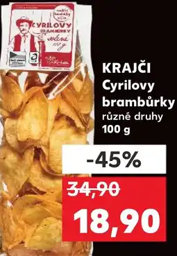 Kaufland KRAJČI Cyrilovy brambůrky nabídka