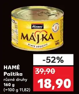 Kaufland HAMÉ Paštika nabídka