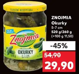 Kaufland ZNOJMIA Okurky nabídka