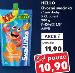 Kaufland HELLO Ovocná svačinka nabídka