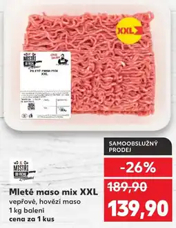 Kaufland Mleté maso mix XXL nabídka