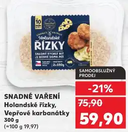 Kaufland SNADNÉ VAŘENÍ Holandské řízky, Vepřové karbanátky nabídka