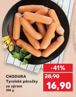 Kaufland CHODURA Tyrolské párečky se sýrem nabídka