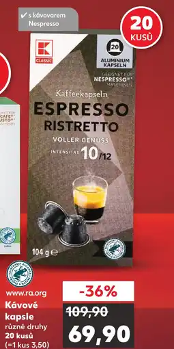 Kaufland Kávové kapsle nabídka
