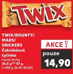 Kaufland TWIX/BOUNTY/ MARS/ SNICKERS Čokoládová tyčinka nabídka