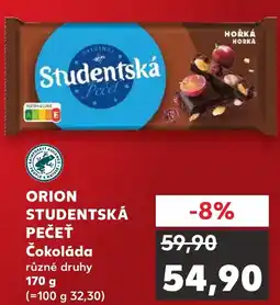 Kaufland ORION STUDENTSKÁ PEČEŤ Čokoláda nabídka