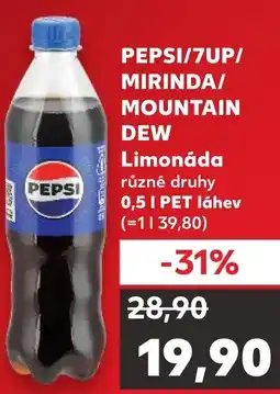 Kaufland PEPSI/7UP/ MIRINDA/ MOUNTAIN DEW Limonáda nabídka