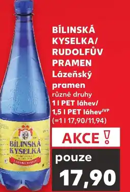 Kaufland BÍLINSKÁ KYSELKA/ RUDOLFŮV PRAMEN Lázeňský pramen nabídka
