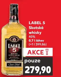Kaufland LABEL 5 Skotská whisky 40% nabídka