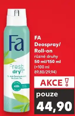 Kaufland FA Deospray/ Roll-on nabídka