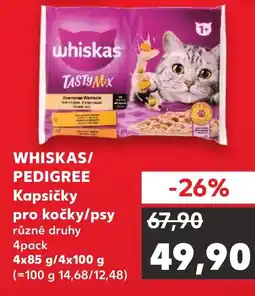 Kaufland WHISKAS/ PEDIGREE Kapsičky pro kočky/psy nabídka