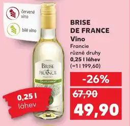 Kaufland BRISE DE FRANCE Vino nabídka