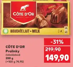 Kaufland CÔTE D'OR Pralinky čokoládové nabídka