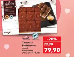 Kaufland Tiramisu/ Profiteroles dezert nabídka