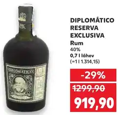 Kaufland DIPLOMÁTICO RESERVA EXCLUSIVA Rum nabídka