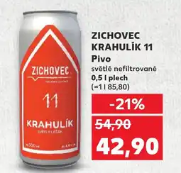 Kaufland ZICHOVEC KRAHULIK 11 Pivo nabídka