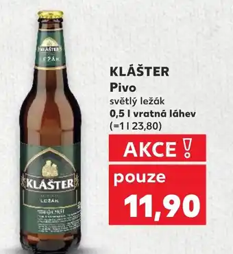 Kaufland KLÁŠTER Pivo světlý ležák nabídka