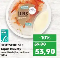 Kaufland DEUTSCHE SEE Tapas krevety nabídka