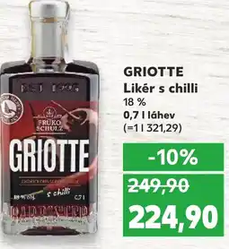 Kaufland GRIOTTE Likér s chilli 18 % nabídka