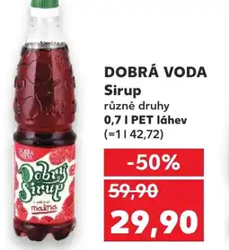 Kaufland DOBRÁ VODA Sirup nabídka