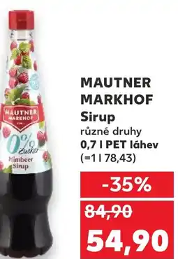 Kaufland MAUTNER MARKHOF Sirup nabídka