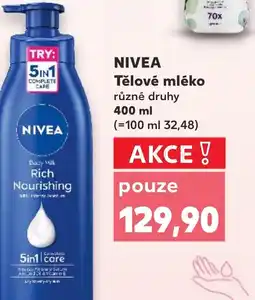 Kaufland NIVEA Tělové mléko nabídka