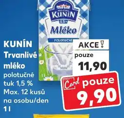 Kaufland KUNIN Trvanlivé mléko nabídka