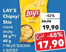 Kaufland LAY'S Chipsy/ Stix nabídka
