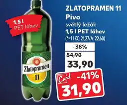 Kaufland ZLATOPRAMEN 11 Pivo nabídka