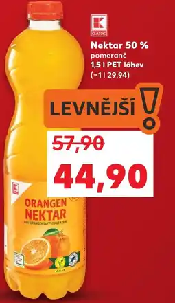 Kaufland Nektar 50 % pomeranč nabídka