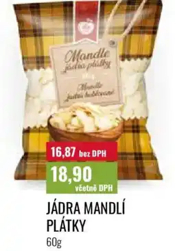 Ratio Jádra mandlí plátky nabídka