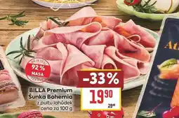 Billa BILLA Premium Šunka Bohemia z pultu lahůdek cena za nabídka