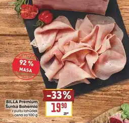 Billa BILLA Premium Šunka Bohemia z pultu lahůdek cena za nabídka