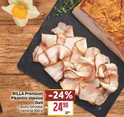 Billa BILLA Premium Pikantní slanina Deli z pultu lahůdek cena za nabídka