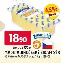 Trefa MADETA JIHOČESKÝ EIDAM SÝR 45% tuku nabídka