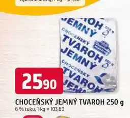 Trefa CHOCEŇSKÝ JEMNÝ TVAROH 250 g 6% tuku nabídka