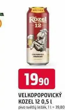 Trefa VELKOPOPOVICKÝ KOZEL 12° 0,5L pivo světlý ležák, plechovka nabídka