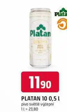 Trefa PLATAN 10° 0,5l pivo světlé výčepní nabídka