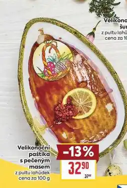 Billa Velikonoční paštika s pečeným masem z pultu lahůdek cena za nabídka