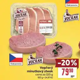 Billa Vepřový minutkový steak cena za nabídka
