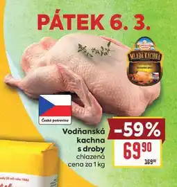 Billa Vodňanská kachna s droby chlazená cena za nabídka