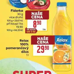 Billa Relax 100% pomerančový džus nabídka