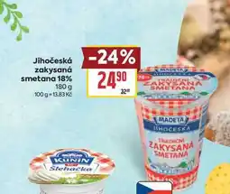 Billa Jihočeská zakysaná smetana 18% nabídka