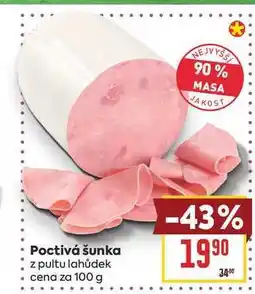 Billa Poctivá šunka z pultu lahůdek cena za nabídka